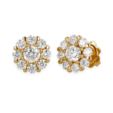 Orecchini in Oro Giallo 18K con Diamanti