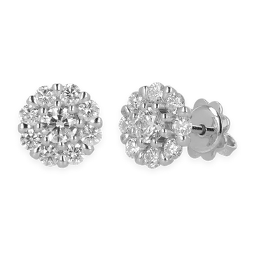 Orecchini in Oro Bianco 18K con Diamanti