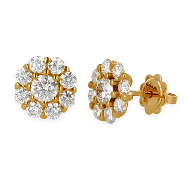 Orecchini in Oro Giallo 18K con Diamanti