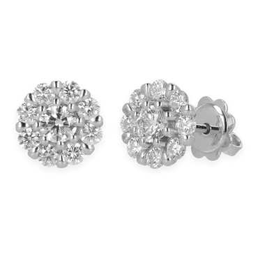 Orecchini in Oro Bianco 18K con Diamanti