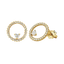 Orecchini in oro giallo 18K con diamanti con cuore