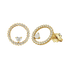 Orecchini in oro giallo 18K con diamanti con cuore