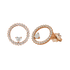 Orecchini in oro rosa 18K con diamanti con cuore