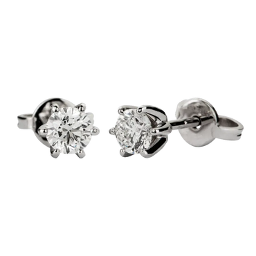 Orecchini oro bianco 18K con diamanti da 0.54 a 1.44 ct