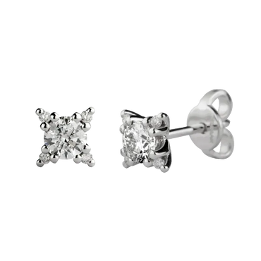 Orecchini oro bianco 18K con diamanti da 0.60 a 1.55 ct