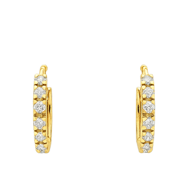 Orecchini cerchio con diamanti da 0.22 a 0.46 ct e oro giallo 18K