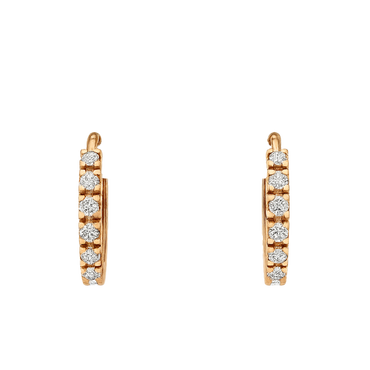 Orecchini cerchio con diamanti da 0.22 a 0.46 ct e oro rosa 18K