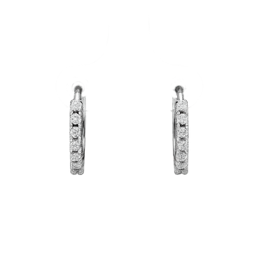 Orecchini cerchio con diamanti da 0.22 a 0.46 ct e oro bianco 18K