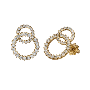 Orecchini in oro giallo 18K con diamanti