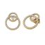 Orecchini in oro giallo 18K con diamanti con cuore