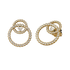 Orecchini in oro giallo 18K con diamanti con cuore