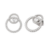 Orecchini in oro bianco 18K con diamanti con cuore