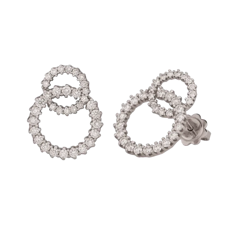 Orecchini in oro bianco 18K con diamanti