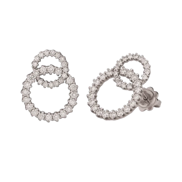 Orecchini in oro bianco 18K con diamanti