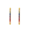 Orecchini fiammifero rainbow oro e zaffiri multicolore