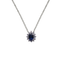 Pendente oro bianco 18K con diamanti e zaffiro TRT