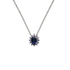 Pendente oro bianco 18K con diamanti e zaffiro TRT