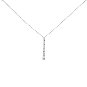 Pendente Degradè in Oro Bianco 18K con Diamanti da 0.47 a 0.62 ct