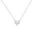 Pendente a filo oro bianco 18K con diamanti cuore da 0.25 a 0.55 ct