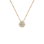 Pendente Oro Giallo 18K con Diamante Centrale e Contorno di Diamanti