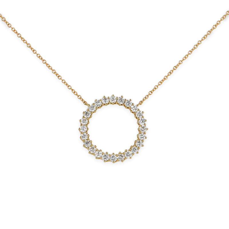 Pendente nuda mezza veretta con diamanti in ob e oro giallo 18K