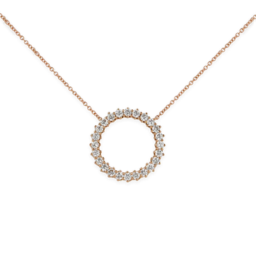 Pendente nuda mezza veretta con diamanti in ob e oro rosa 18K