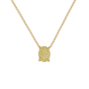 Pendente a filo oro giallo 18K con diamanti fancy shape