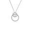 Ciondolo in oro bianco 18K con diamanti con cuore