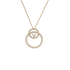 Ciondolo in oro giallo 18K con diamanti con cuore