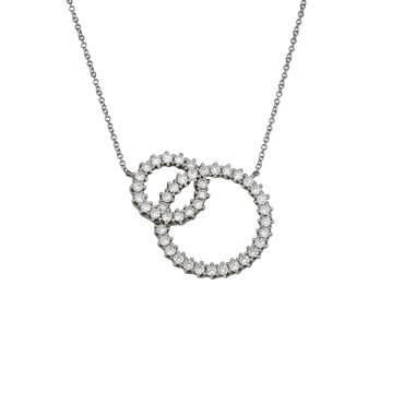 Ciondolo in oro bianco 18K con diamanti