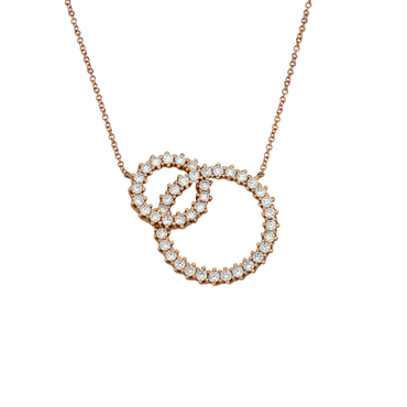 Ciondolo in oro rosa 18K con diamanti