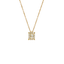 Pendente Oro Giallo 18K con Diamanti Round e Emerald Cut