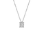 Pendente Oro Bianco 18K con Diamanti Round e Emerald Cut