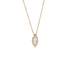 Pendente Oro Giallo 18K con Diamanti Round e Navette Cut