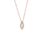 Pendente Oro Rosa 18K con Diamanti Round e Navette Cut
