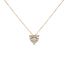 Pendente grande oro giallo 18K con diamanti con centrale heart cut