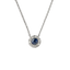 Pendente Oro bianco 18K con Diamanti e Zaffiro