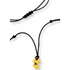 Pendente corda con BT nero e pepita in oro 999