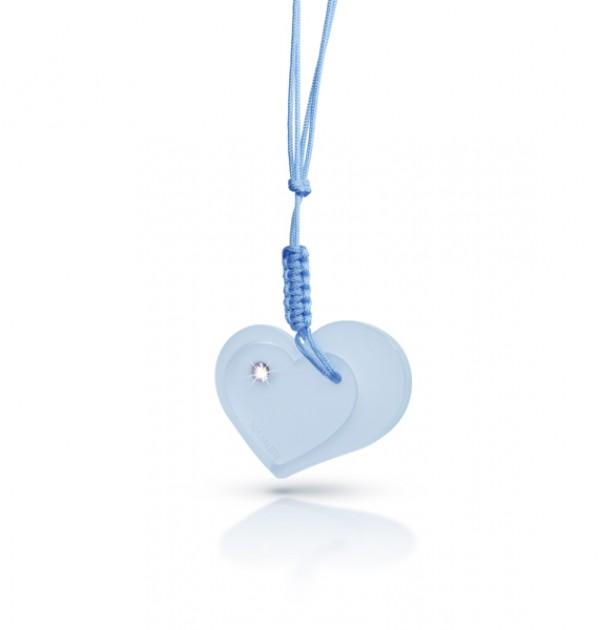 Ciondolo “Cuore” Blu con Diamante Incastonato - Namuri - Il nostro modo di dire amore