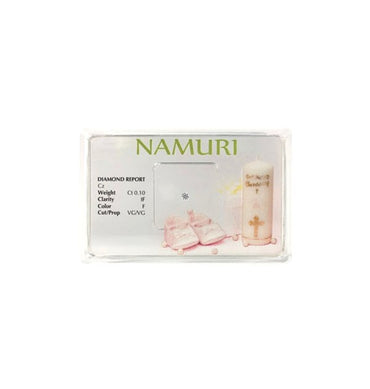 Cofanetto con Diamante Colore G in blister 'Battesimo Bimba' - Namuri - Il nostro modo di dire amore