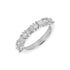 Fedina Oro Bianco 18K 5 Diamanti Taglio Smeraldo Alternato a Diamanti Round - Namuri - Il nostro modo di dire amore