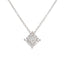 Pendente Oro Bianco con Diamanti Round e Princess Cut