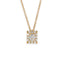 Pendente Oro Giallo con Diamanti Round e Emerald Cut