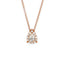 Pendente Oro Rosa con Diamanti Round e Pear Cut